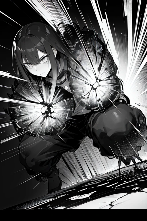 ((thumbnail:1.3)), (((Draft style manga))), (((rough manga))), (crude manga), (((black and white manga panel))), (((in manga style))), (((detailed manga style))), (((black and white manga page))), (((black and white manga style))), (((manga page:1.4))), ((manga panel)), urban intersection, (wide shot:1.4), ((fight)), (Pose with a sense of realism), (Dynamic and unique poses), (Special Techniques), (dutch angle:1.4), (looking away:1.3), (bugaboo), ((Apparition)), Emotional:1.2, male:1.3, Unique body, unique face, (Macabre), Grotesque, Eerie, Surreal, Unsettling, Disturbing, Maniacal, Psychotic, Twisted, Deranged, masterpiece