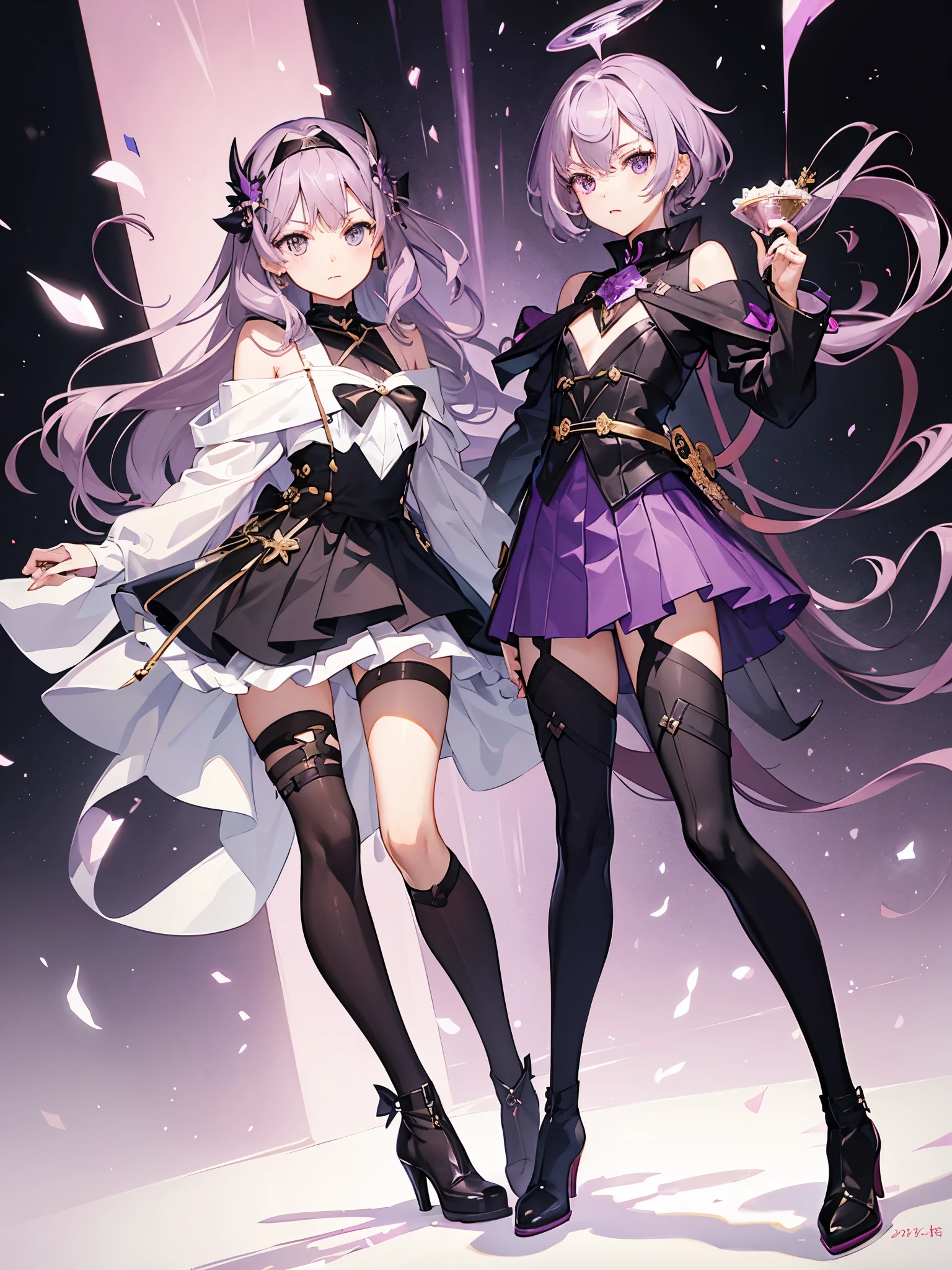 1boy, mauve hair, amethyst eyes, ((full body)), idol, ((crossdressed)), long boots, 美男子, 军服外套, ((单人))