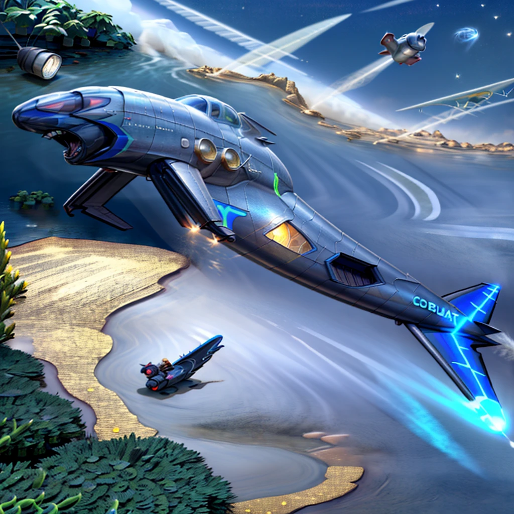 A young male human in the process of undergoing a dramatic partial metamorphosis into a vaguely dragon-like living space battleship in the Pixar style, partially submerged in a reservoir of liquid living metal outside of an alien spaceship shipyard facility, panicking as the foreign nanomachines start to convert his form into that of a vaguely draconic space battleship, his body still mostly human but covered in dripping metallic ooze, (cobalt:1.8) (gunmetal:1.5) and (gold:1.6), best quality, masterpiece, animated, ultra high resolution, sci-fi, close-up, (human into living vehicle transformation:1.6), anthropomorphic human dragon-inspired space battleship hybrid, Disney Pixar's Spaceships, (in the style of Pixar's Planes but with spacehsips:1.8), (mostly human subject:1.75)
