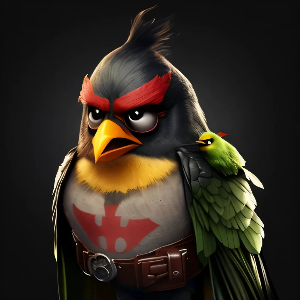 angry birds movie poster, avian warrior, Highly detailed iconic characters, author:Eddie Mendoza, 3D epic illustrations, birb, inspired Rudy Sisvanto, inspired by Charles Bird King, surreal concept art, Bird FC CG Association, Fabian Charrouo, sentient bird, anthropomorphic bird, Rudy Sisvanto, Video game character design