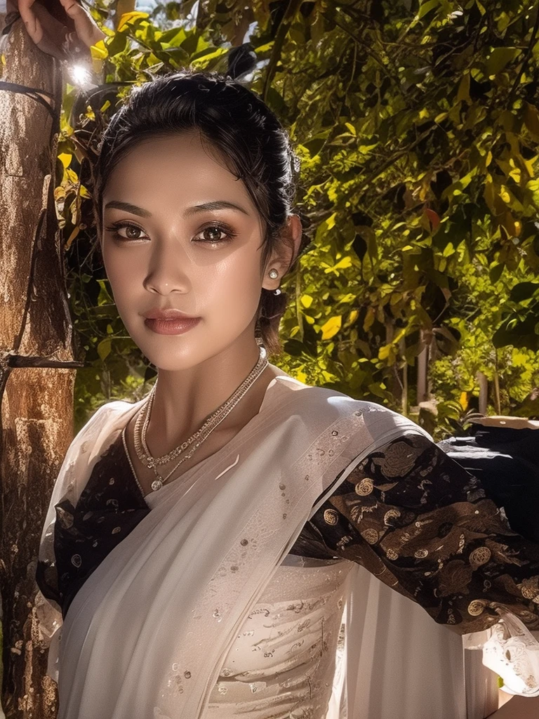 indian girl with white skin wearing sare