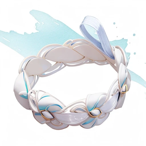 Hair Tie - This intricately designed hair tie, MagicItem_v1, (color splash white background)