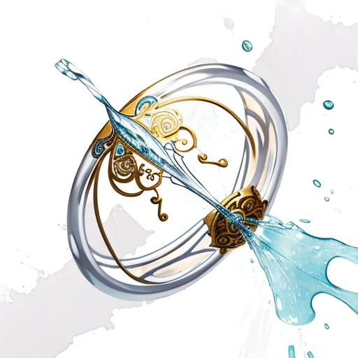 Hair Tie - This intricately designed hair tie, MagicItem_v1, (colored splash white background)