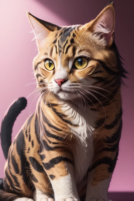 heart shaped cat paw print, (best quality,4k,8k,highres,masterpiece:1.2),ultra-detailed,(realistic,photorealistic,photo-realistic:1.37),gold and black and purple and pink,ink style,crisp design,transparent background,watercolor flowing effect,detailed brush strokes,rich texture, vibrant colors, golden accents, illuminated highlights, subtle shadowing