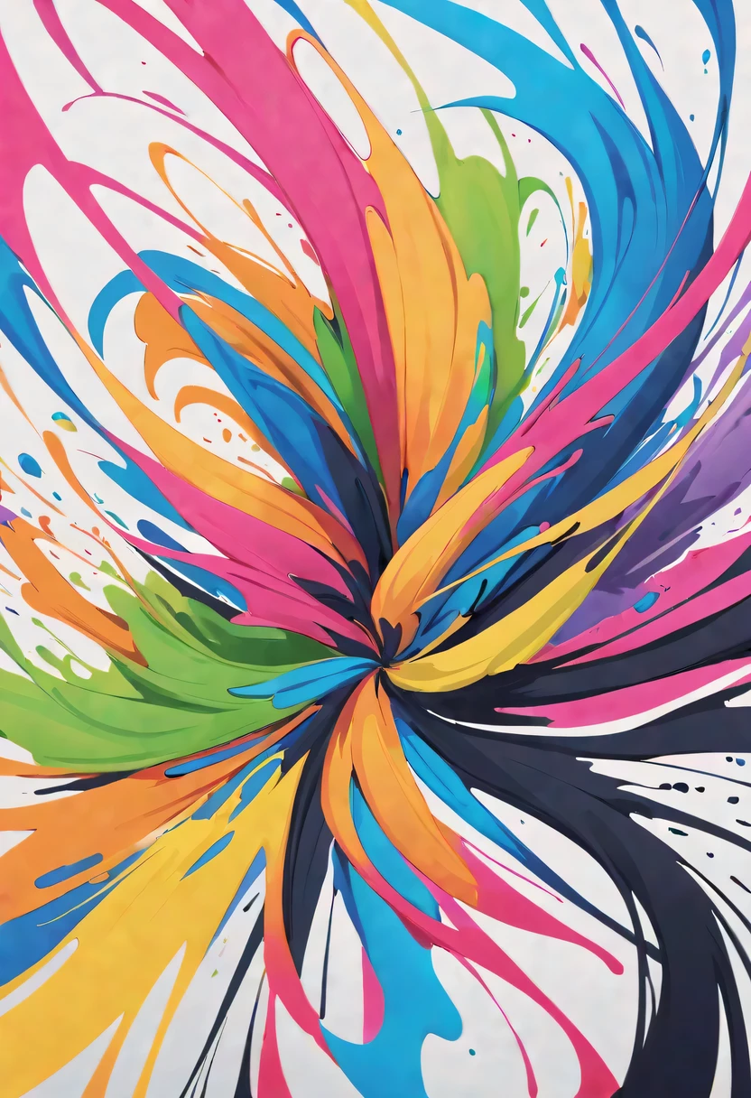 scribble art,ink splatter,Wild,splash ink painting,Abstraction,rich and colorful,Vague dreams,Dynamic energy,publish creation,visual impact,modern aesthetic,Elegant and simple,Contemporary interpretation,be bold,
