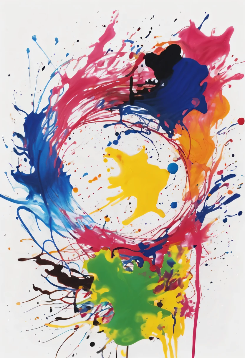 scribble art,ink splatter,Wild,splash ink painting,Abstraction,rich and colorful,Vague dreams,Dynamic energy,publish creation,visual impact,modern aesthetic,Elegant and simple,Contemporary interpretation,be bold,