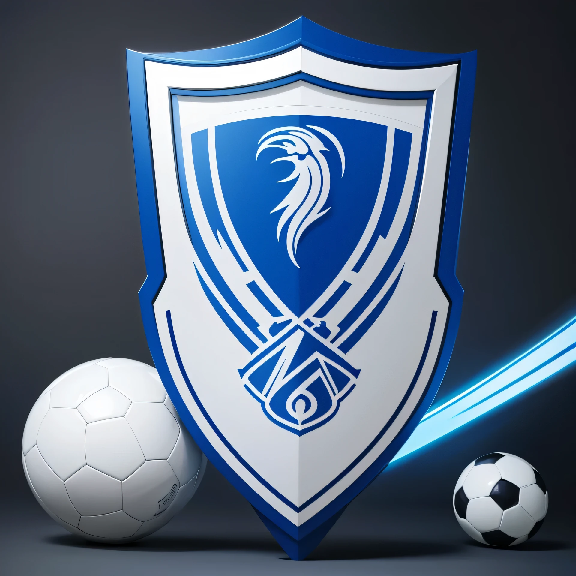 make me a logo with soccer ball and Latter with MM in the shield.