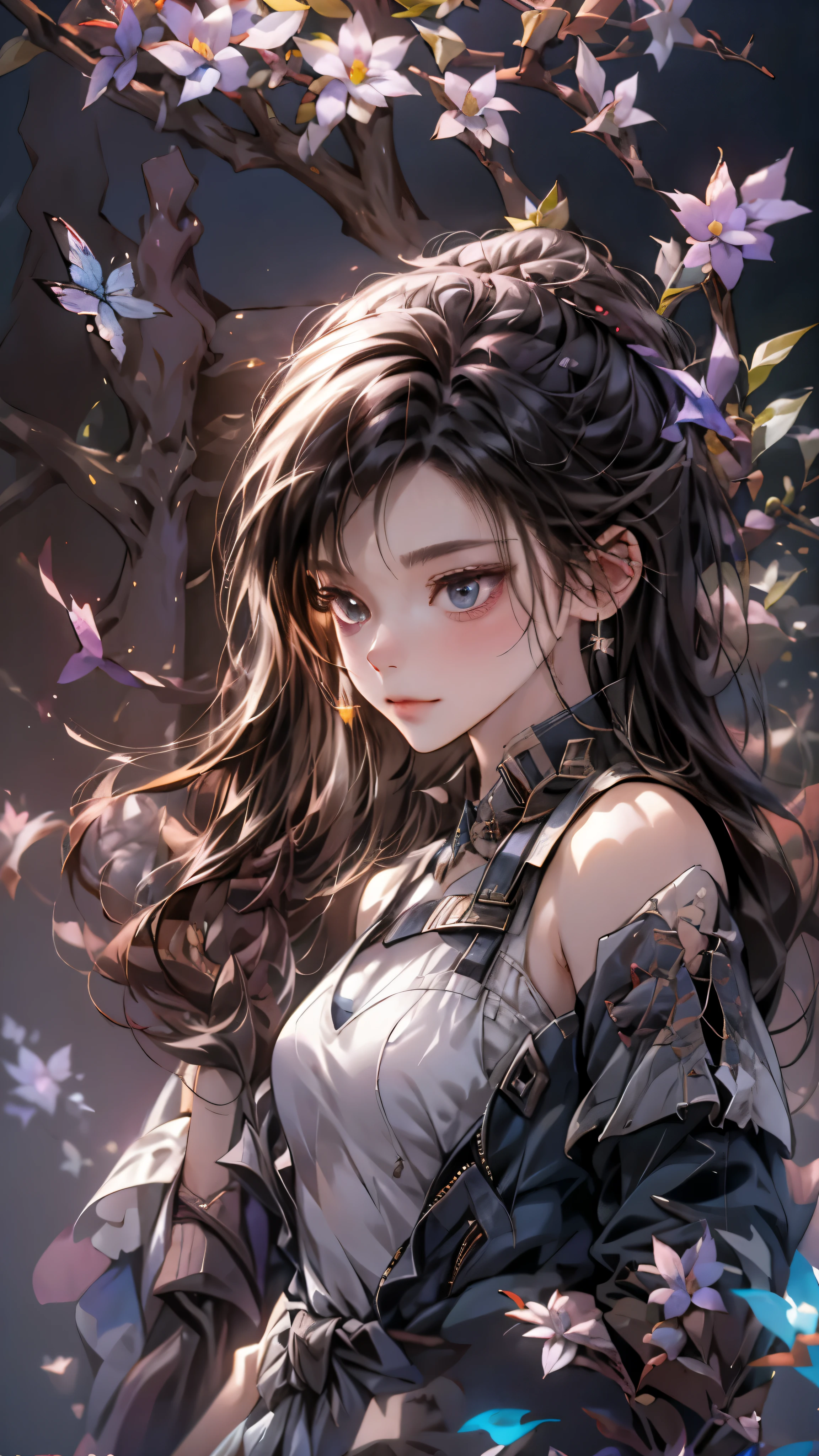 ((highest quality)), ((masterpiece)), (be familiar with:1.4), 。.。.。.3D, beautiful cyberpunk woman image,nffsw(high dynamic range),ray tracing,NVIDIA RTX,super resolution,unreal 5,scattered below the surface,PBR texturing,Post-processing,anisotropic filtering,written boundary depth,maximum clarity and sharpness,multilayer texture,Albedo and specular maps,surface shading,Accurate simulation of light-matter interactions,perfect proportions,octane rendering,two-tone lighting,wide aperture,Low ISO、White balance、Rule of thirds、8,000 students、((Holding a sword in your hand))(((look back)))