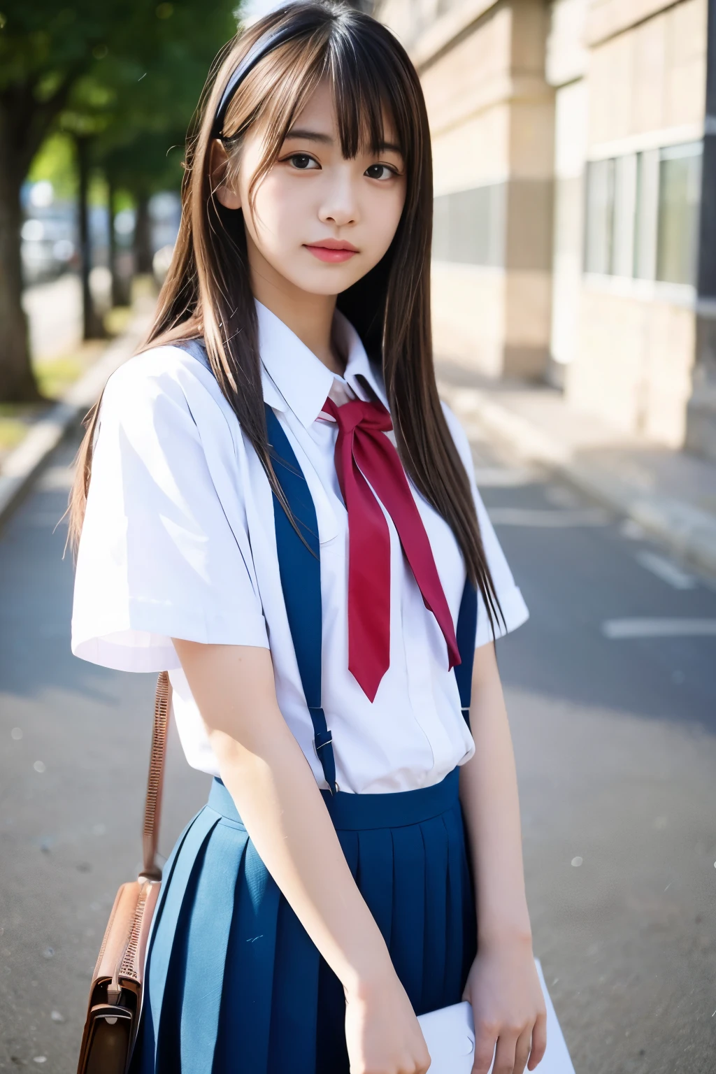 beautiful girl、perfect female body、Japanese、from the chest up、high school girl、、Perfect uniform、Idol、shortcut