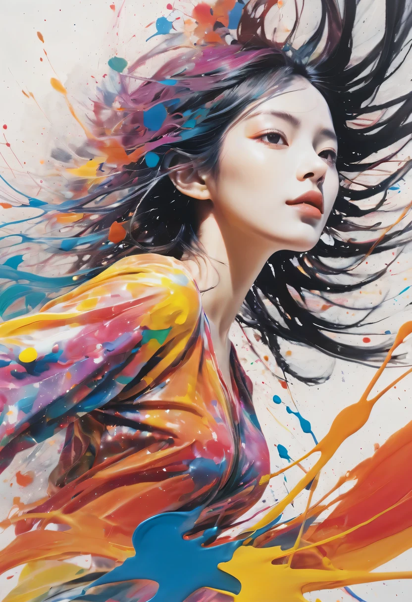 scribble art,ink splatter,Wild,splash ink painting,Abstraction,rich and colorful,Vague dreams,Dynamic energy,publish creation,visual impact,modern aesthetic,Elegant and simple,Contemporary interpretation,be bold,