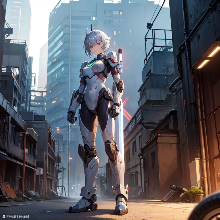 industrial zone of the future,robot,decide on a pose,Sword of Light