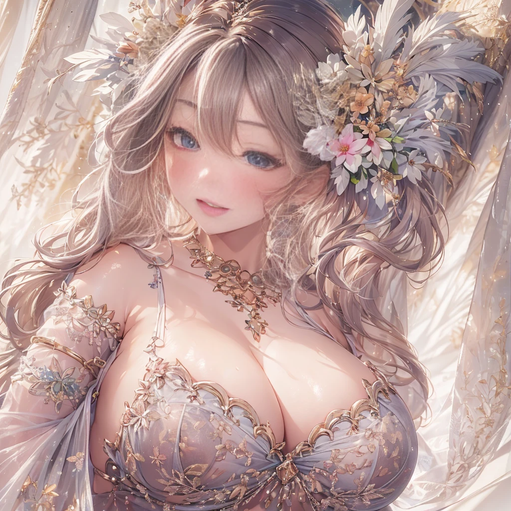 mature woman、sensual curves、huge breasts、thighs、bubble、お尻のmasterpiece, 最high quality, Super detailed, full body shot, mature woman, beautiful mature woman, nightgown and underwear, enchanting smile, thick lips, Chubby lips, blush, looking at the viewer, provocative expression, beautiful髪型, cleavage, Plump、curvy hips、attractive face、sexy lingerie 、an inviting gaze、Expression of emotions、Lewd underwear、(((erotic see-through lingerie set)))、Standing position、gorgeous accessories 、big breastsの女性, bare shoulders, golden hair, colored feather, metal ornaments, colored flowers, particle, light, (masterpiece, 最high quality, 最high quality, official art, beautiful and aesthetic:1.2), (1 girl:1.3), very detailed,(fractal art:1.1),(colorful:1.1)<(flowers:1.3),most detailed,(zentangle:1.2), (dynamic pose), (abstract background:1.3), (shiny skin), (lots of colors :1.4), ,(earrings:1.4), (feather:1.4),masterpiece, 最high quality, Super detailed, 30~40 years, full body shot, beautiful 、various hairstyles,gold headband,plump breasts,beautiful butt,greek clothing,Tulle covers the breasts,perfectly proportioned, detailed clothing details,marble,god statue,cinematic lighting, film grain, Fuji color, 8K, masterpiece, Super detailed, high detail, high quality, High resolution, 、(((erotic see-through lingerie set)))、gorgeous accessories、raise your butt, from below, (((NSFW:1.2)))、exposed chest、Openwork decoration,(((see through dress)))、(((anatomically correct body))) , 最high quality, Super detailed, (((Lewd underwear)))、raise your butt, from below, (NSFW: 1.4)、exposed chest、(((Healing face)))、Openwork decoration,(((R-18)))、Hakari、Whirlpool、thighs, big breasts, Are standing, cowboy shot, blush, 1 girl, (masterpiece:1.3), (High resolution), (8K), (very detailed), perfect face, Nice eyes and face, (((最high quality))), (Super detailed), detailed face and eyes, (alone), High resolution、beautiful目,(((sexy pose)))、(((big breasts)))、((beautiful eyes))、luxury、(((超High resolution)))、(((detailed description)))、(((chubby body shape)))、(((Body parts that match the anatomy)))、beautiful長いまつ毛、Balanced body shape、2Book Arm、2 legs、Legs and arms of just the right size、Fishnet tights、glamorous