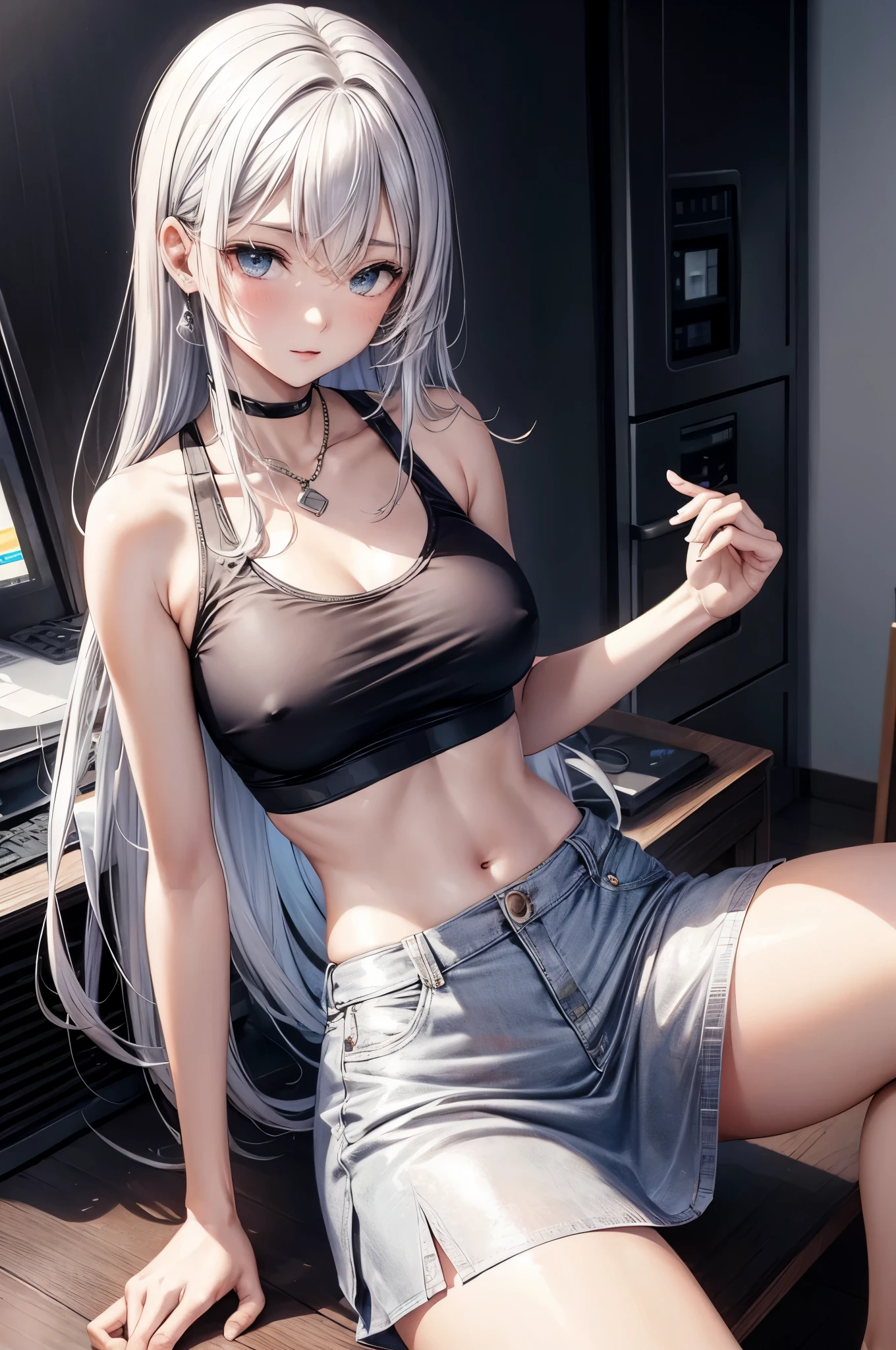Panties are visible, Tennis skirt