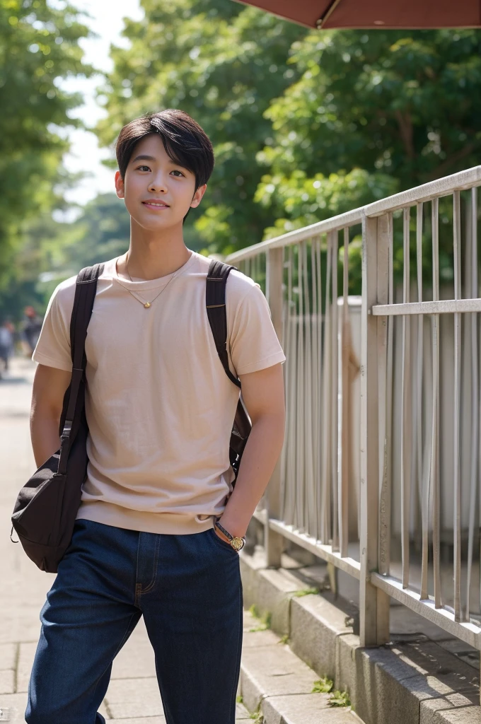 (Aesthetic、Artistic:1.2)、(Bright colors)、(Realistic、photorealistic:1.37)、(highest quality、4K、8K、High resolution、masterpiece:1.3)、(Warm colors)、(soft natural light)、Handsome guy、Japanese talent、actor style、us、(cool)、(( cool男子大学生たちの全日本Winner of male university student Mr. Contestの彼はunreasonableにもカントボーイ化する))、Winner of male university student Mr. Contest、(NSFW)、(Inexhaustible libido)、 the charm of youth、slender body、 unreasonable、 forcibly、Incomprehensible、(Male college student forced to transform into cunt boy、Unable to become husband)、No male genitalia、I have a female genitalia、not a boy anymore、( Incomprehensibleな思考変化、I still want to think of him as a boy、I still want to remain a boy、I want to go back to being a boy right away、I want to do it with a boy now、 I want to do it with that boy)、(2boy)、 ( Look at the crotch of a boy nearby、 A look that wants that cock、 sexually aroused by a boy)、Casual clothing、 あの男子大学生はforciblyカントボーイ化、 The boy finds out that his crotch has become female.、detailed、