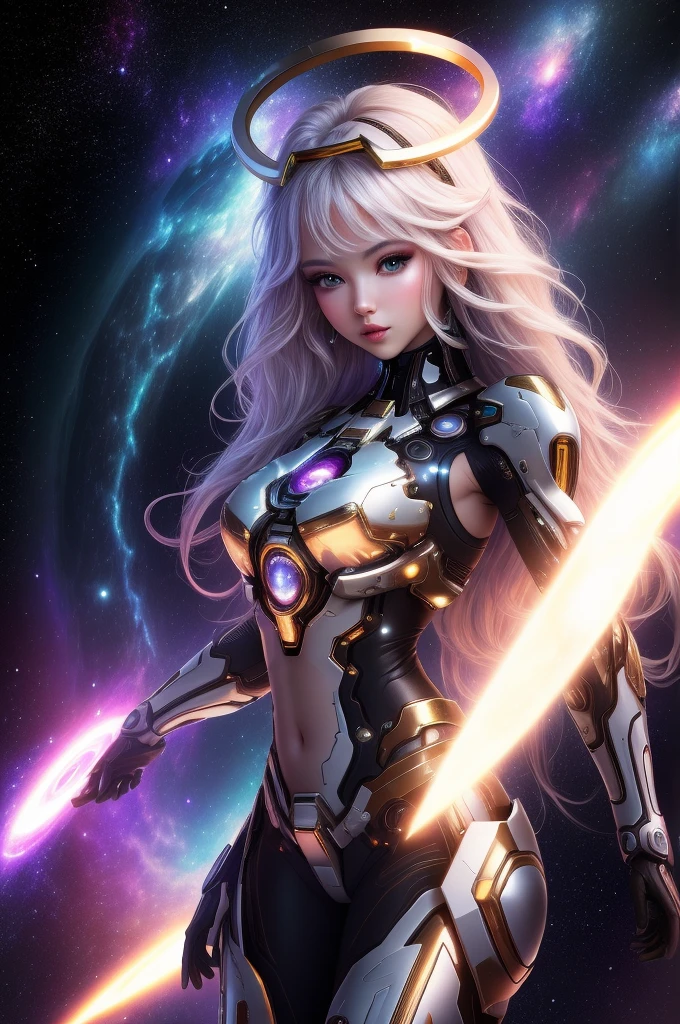 Surreal Beauty Chief, whole body, beauty,charming,sexy,Galaxy background highlights the halo in the background