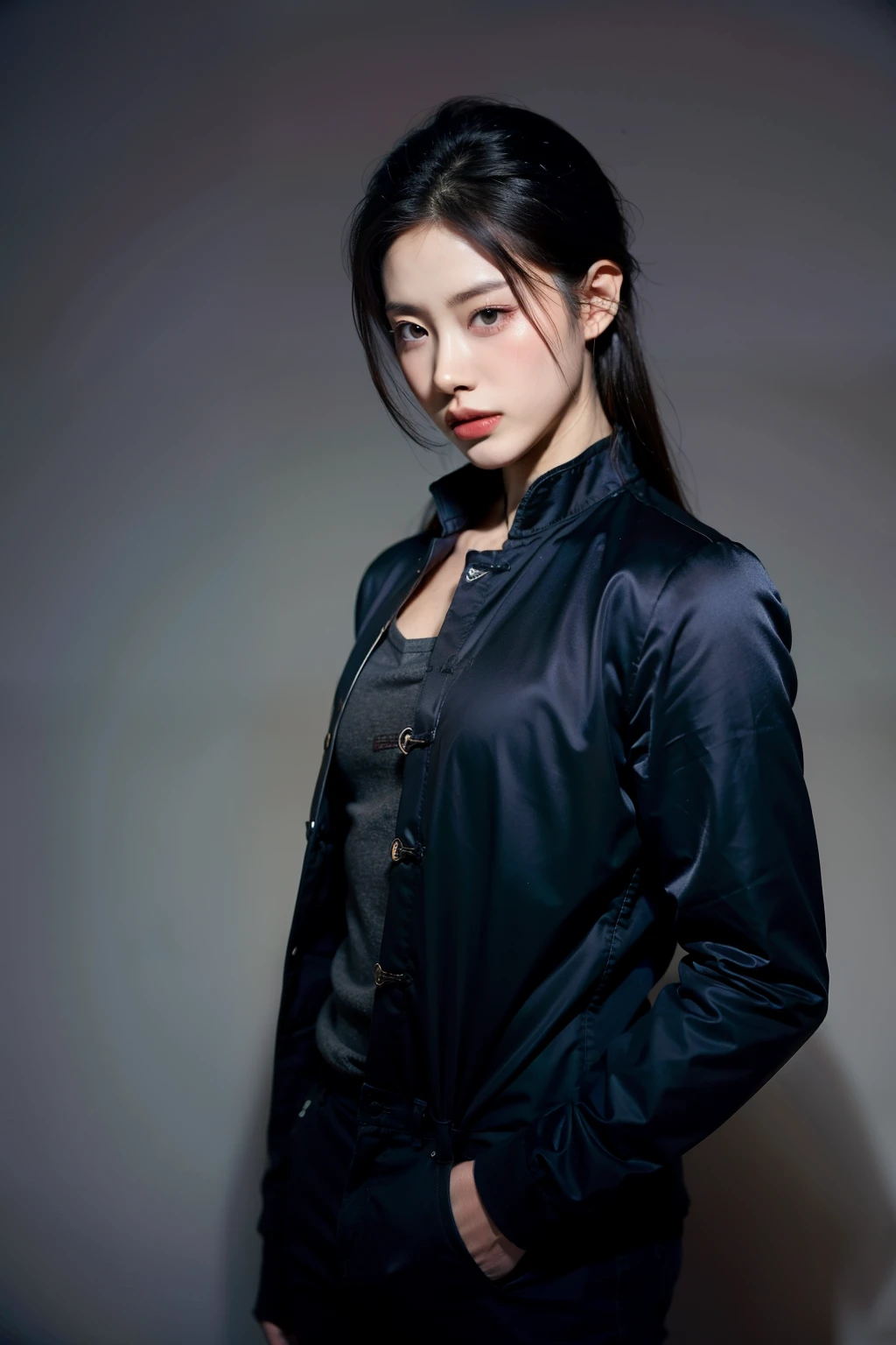 A man wearing thin clothes，Hot Chinese woman
