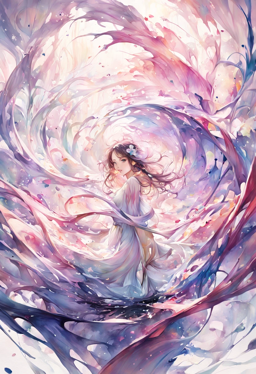 (best quality,4k,8k,highres,masterpiece:1.2),ultra-detailed,realistic,ink splatter,watercolor painting,high quality painting on white canvas,aquarelle,smooth brush strokes,subtle color transitions,delicate texture,abstract expressionism,vivid colors,soft washes,dynamic composition,fluid movement,light and airy ambiance,dripping ink,organic shapes,blurred edges,translucent layers,dimensions of depth,harmonious color palette,playful splashes,elegant simplicity,emotive and atmospheric,creative and imaginative,serene and peaceful,poetic and lyrical,aesthetic and visually pleasing,impressionistic strokes,artistic exploration of light and shadow,sublime beauty of nature.