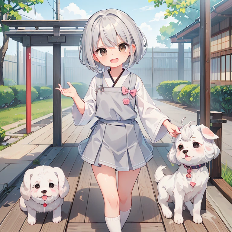 ((cute) | (Moe)| (sweet) | (Fresh)),((Main platform)|( Small Fresh meat)),((1 boy)|( Single dog))/(japanese school uniform)| ((reFreshing)| (neat)),((defect)|( freckles)),((4K)|( Ultra HD)),((Silver)|( Short Silver hair) | (short gray hair), brown eyes, (Messy|laughter) hairstyle.