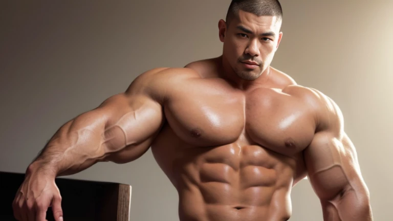 (Highly detailed 8K wallpaper), asian man, muscle worship, fold your arms, On the playground, baseball uniform, high detail, very short hair, skin head, Circular cut, very large and strong body, bulging muscles, muscular, very large pectoral muscles. Very sexy abs, legs are muscular, Toned figure, brightens oily skin, muscular, Tank top, T-shirt, long shot, wide shot