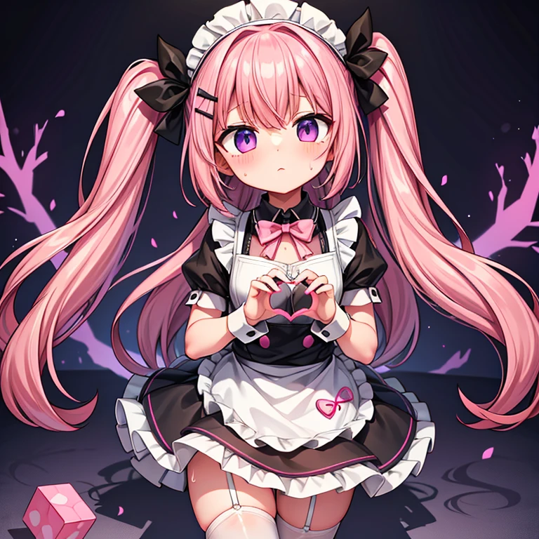 One girl,Cat girl,Animal ears,tail,Looking up at the viewer,Very close,A big smile,Your eyes are sparkling,Gothic ta,Lots of frills,Colorful cute room,Heart Items,Lots of ribbons,Are standing,whole body,Hearts are flying everywhere