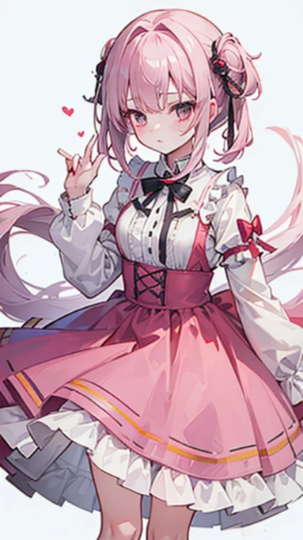 1 girl, highest quality, masterpiece, cute gray pink hair，red green student，yellow-purple clothes，Cthulhu style variant, Strange but very beautiful lolita dress，This is a very cute sweet girl