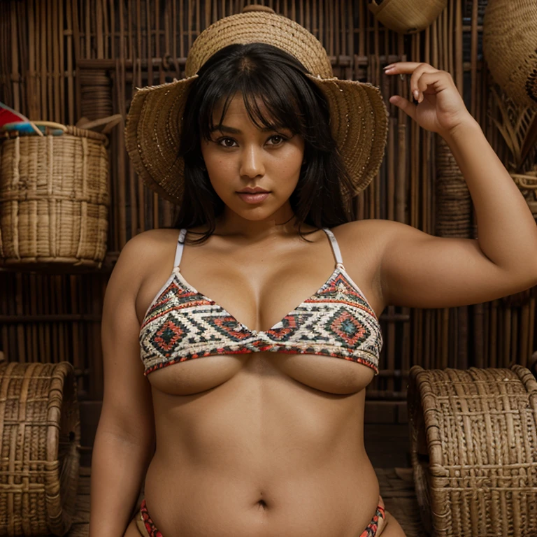 Chel the road to el dorado, tanned skin, curvy, Aztec woman, Hime cut, plump lips, Chel, tube top