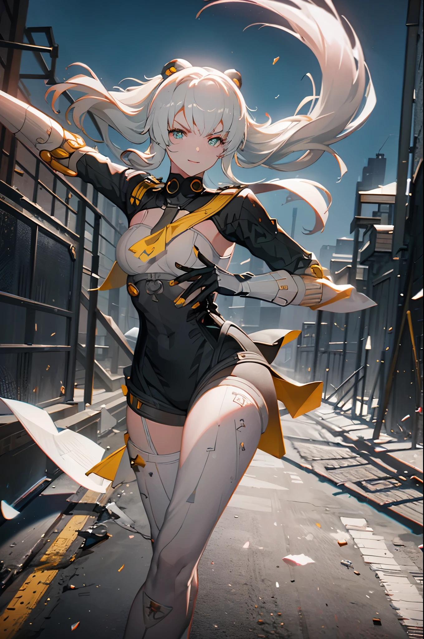 (Extreme Detail CG Unity 8K Wallpapers, masterpiece, best quality), (Exquisite light and shadow, Dramatic graphics, Lens effects), (Sailor Moon: 1.4), Exquisite facial features, charming smile, starry eyes, ((Dark green hair)), tight top, White gloves, mini skirt, dynamic poses, Lying in the garden), (A garden full of flowers in the background) (Excellent details, Excellent lighting, wide angle), (Excellent rendering, enough to be proud of its kind),