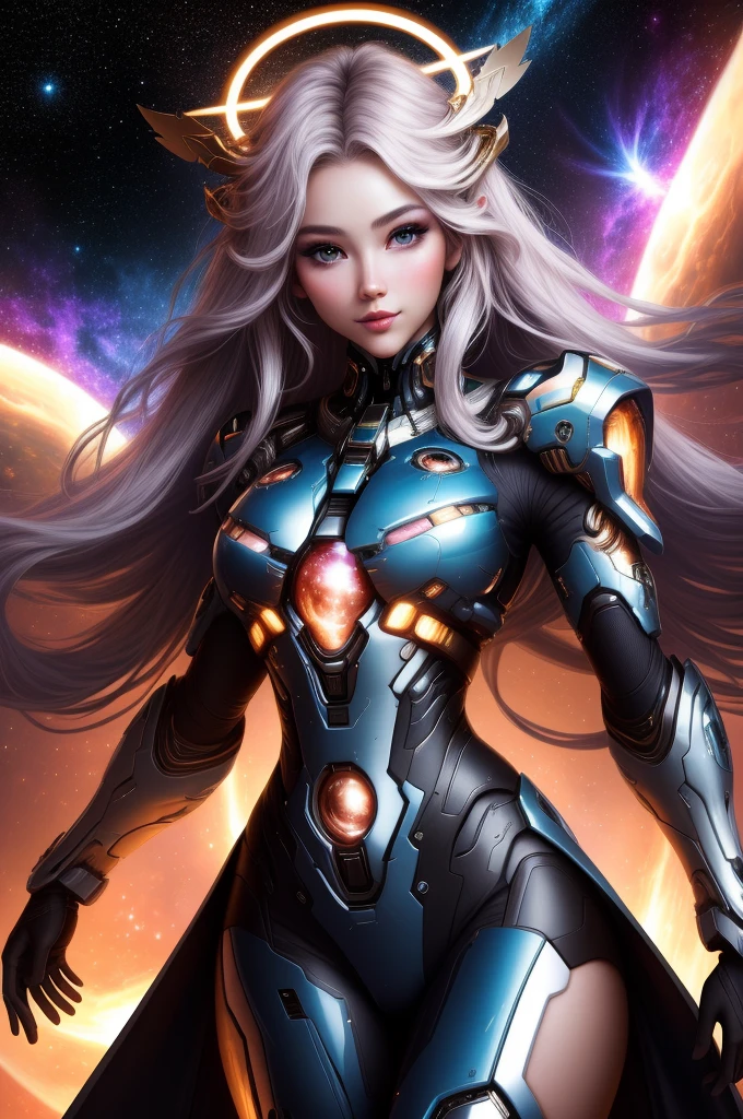 Surreal Beauty Chief, whole body, beauty,charming,sexy,Galaxy background highlights the halo in the background