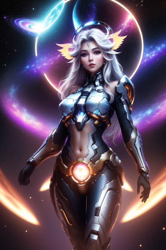 Surreal Beauty Chief, whole body, beauty,charming,sexy,Galaxy background highlights the halo in the background