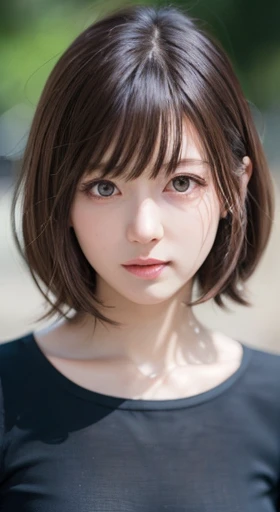 (happy expression:1.26)、Raw photo、(((Ultimate Beauty Full Body Shooting)))、((glowing skin))、1 girl、17-year-old beautiful girl in Prague、bright look、((brown hair))、lace dress、leaning forward、big breasts thin waist、thin thighs、rich bust、Close one eye to the viewer、short sleeve、((Big eyes that shine like jewels))、Glossy and glossy skin、(medium hair:1.2)、no makeup、beautiful bangs、hair between eyes、((masterpiece、最high quality、super detailed、film light、intricate details、High resolution、very detailed))、detailed background、8KUHD、Digital single-lens reflex camera、soft light、high quality、film grain、Fujifilm XT3 、shallow depth of field、natural soft light、Kamimei、Zaid G, 1 girl, fine skin, looking at the viewer, brown eyes, (short hair with bangs:1.2), (medium breasts:1.0), (medium breasts輪:0.8), (realistic:1.4), (最high quality:1.0), (超High resolution:1.0), 8K, RAW photo, (masterpiece:0.2), (Pueros face_v1:0.5)、Styled woman with red hair and black uniform posing for a photo、Close up portrait of woman with red hair and black top, Realistic anime 3d style, realistic anime art style, anime realism style, attractive anime girl, real anime girl, inspired by anime, portrait anime space cadet girl, realistic anime art style, style anime, realistic young anime girl, 美しいanime style, perfect android girl, anime style