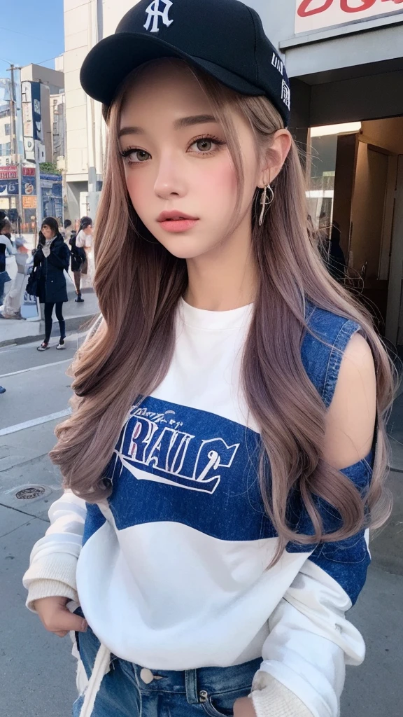 il y a une femme portant une casquette de baseball et un gilet, 🤤 portrait de fille, joli portrait, Peinture réaliste de jolie fille, Style anime 3D réaliste, Art CG d&#39;anime fluide, illustration numérique d&#39;anime, belle illustration numérique, Portrait réaliste kawaii, Belle œuvre d&#39;art numérique, style artistique réaliste, oeuvre d&#39;art dans le style de guweiz, style animé. 8K, portrait, anime, fille