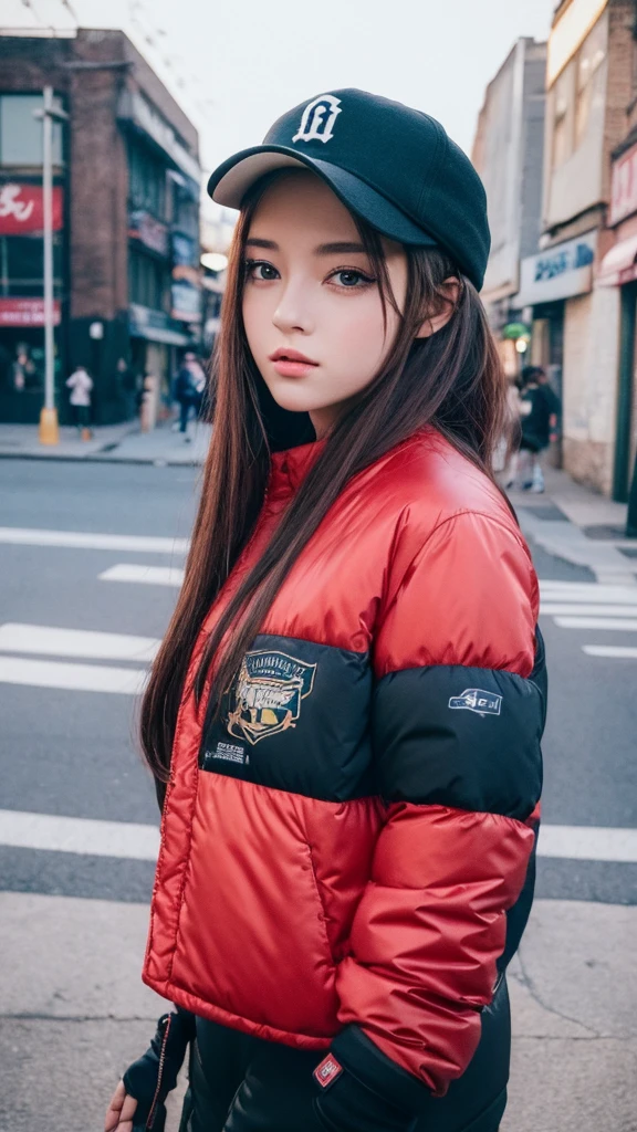 il y a une femme portant une casquette de baseball et un gilet, 🤤 portrait de fille, joli portrait, Peinture réaliste de jolie fille, Style anime 3D réaliste, Art CG d&#39;anime fluide, illustration numérique d&#39;anime, belle illustration numérique, Portrait réaliste kawaii, Belle œuvre d&#39;art numérique, style artistique réaliste, oeuvre d&#39;art dans le style de guweiz, style animé. 8K, portrait, anime, fille