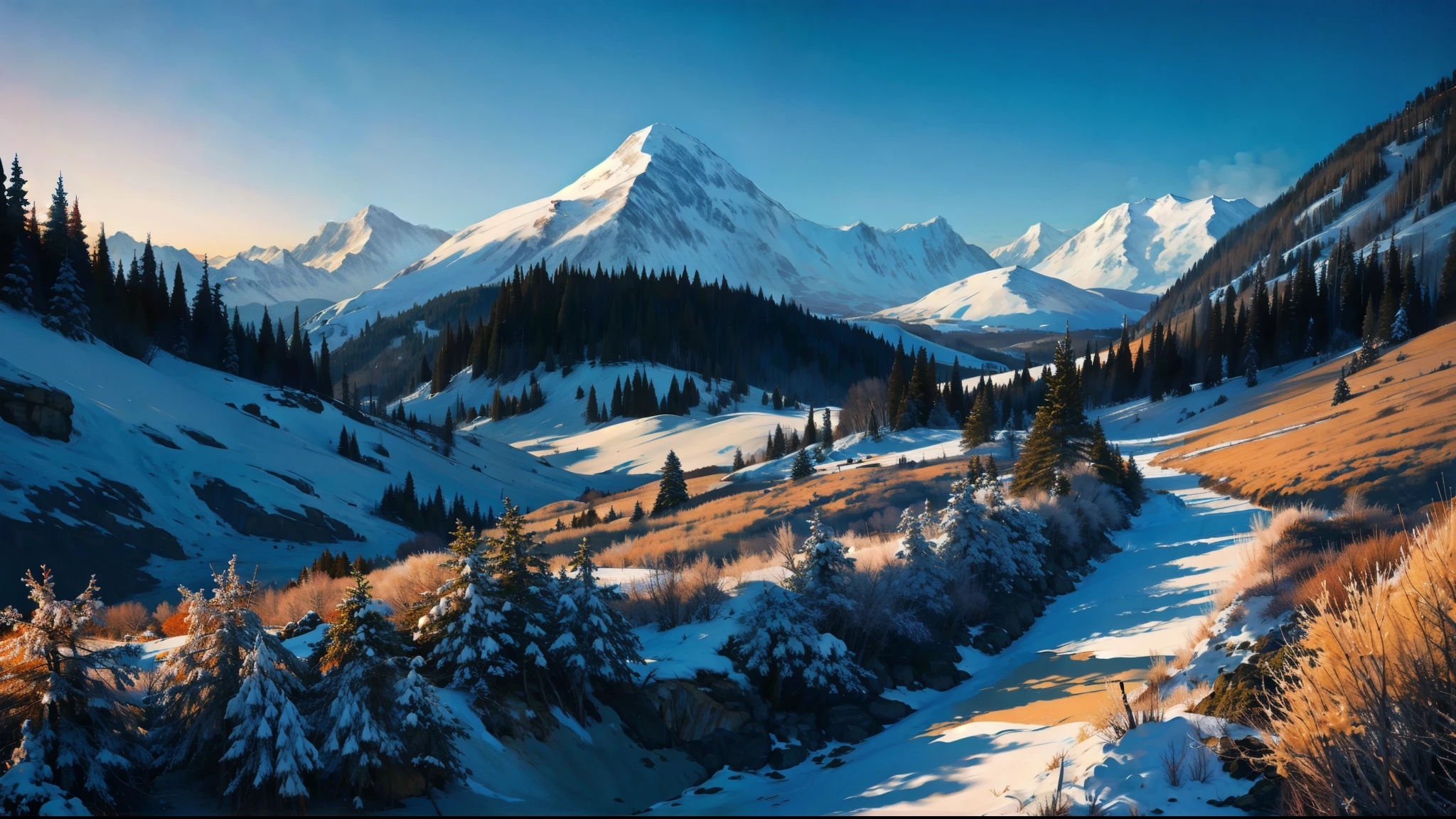 winter landscape, forest