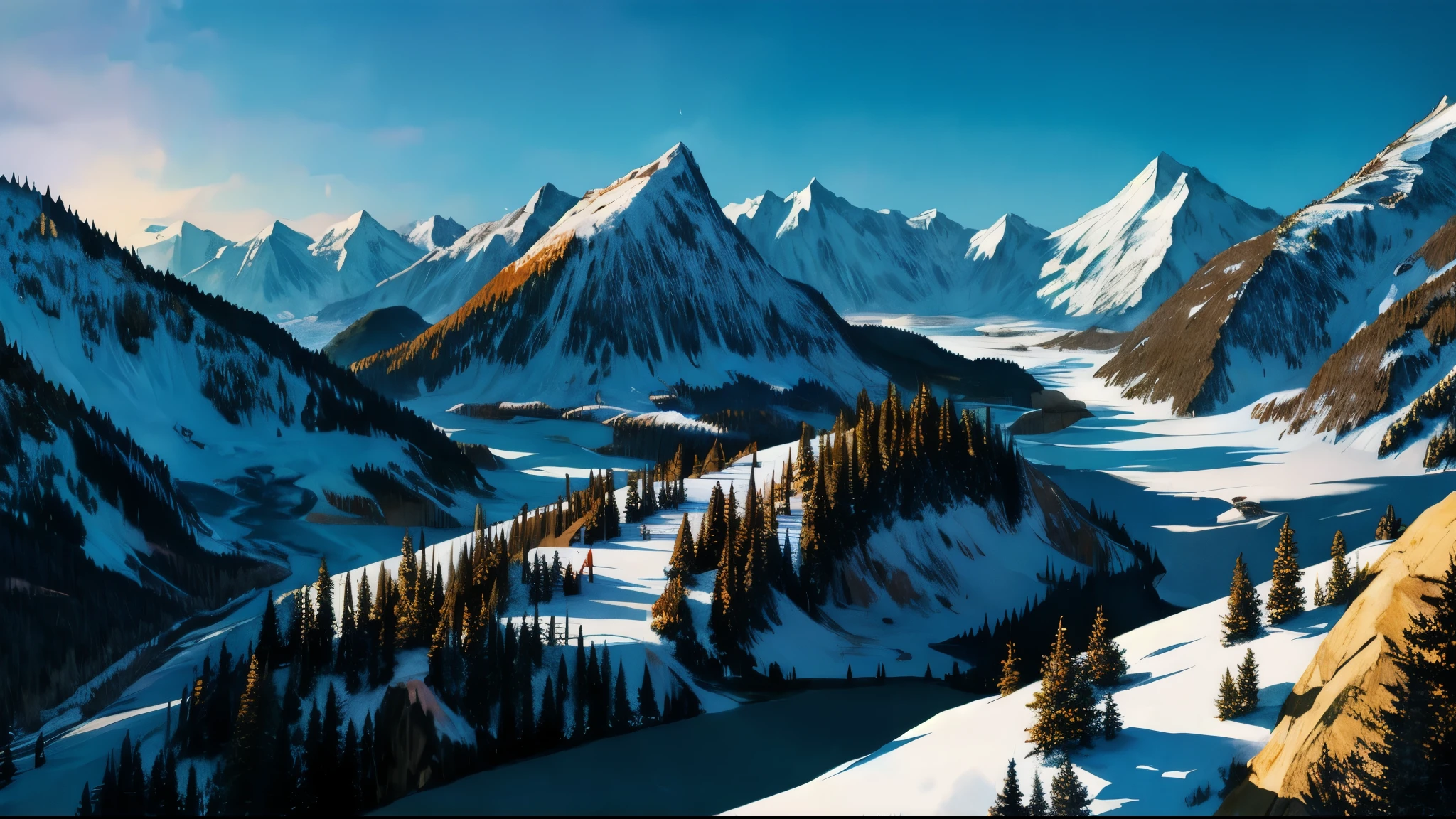 winter landscape, forest