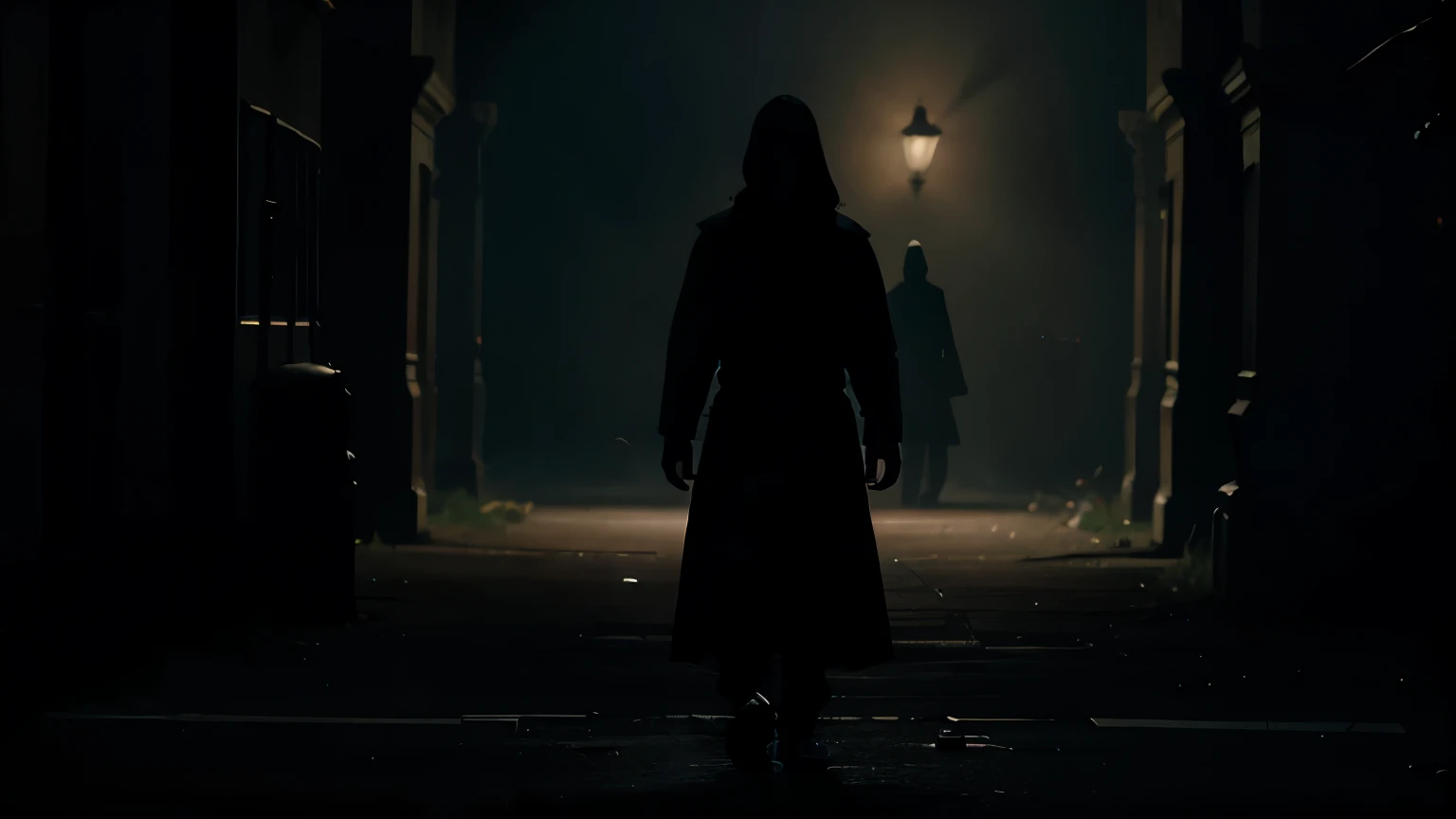 Play the shadowy figure within the short film, an evil entity that personifies the torments of the past, as it faces the protagonist in a terrifying confrontation.