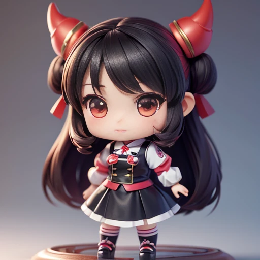 赤いリボンと青い制服を着たanime girl, summer clothes, Cartoon girl, anime girl, young anime girl, chibi anime girl, cute!! around it!!! , anime girl, , girl in uniform, , cute anime girl, Anime Little, Portrait of cute anime girl, anime girl, cute , Long Hair anime girl, anime female characters, Small devilish Eyes, Small devil, Tsundere, mini, Little! Are standing,
Styled woman with red hair and black uniform posing for a photo