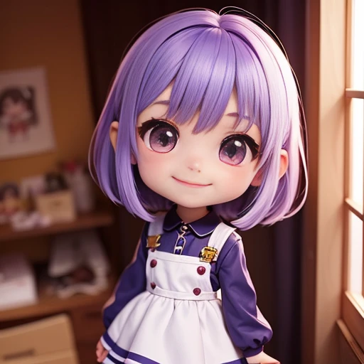 赤いリボンと青い制服を着たanime girl, summer clothes, Cartoon girl, anime girl, young anime girl, chibi anime girl, cute!! around it!!! , anime girl, , girl in uniform, , cute anime girl, Anime Little, Portrait of cute anime girl, anime girl, cute , Long Hair anime girl, anime female characters, mini, Little! purple hair、bob cut、cute、Smile