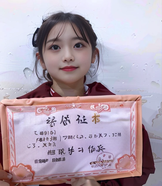 Female high school student wearing black school uniform