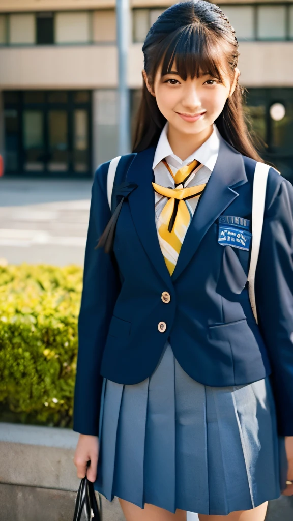 Top quality, one beautiful Japanese woman, uniform, high school student,