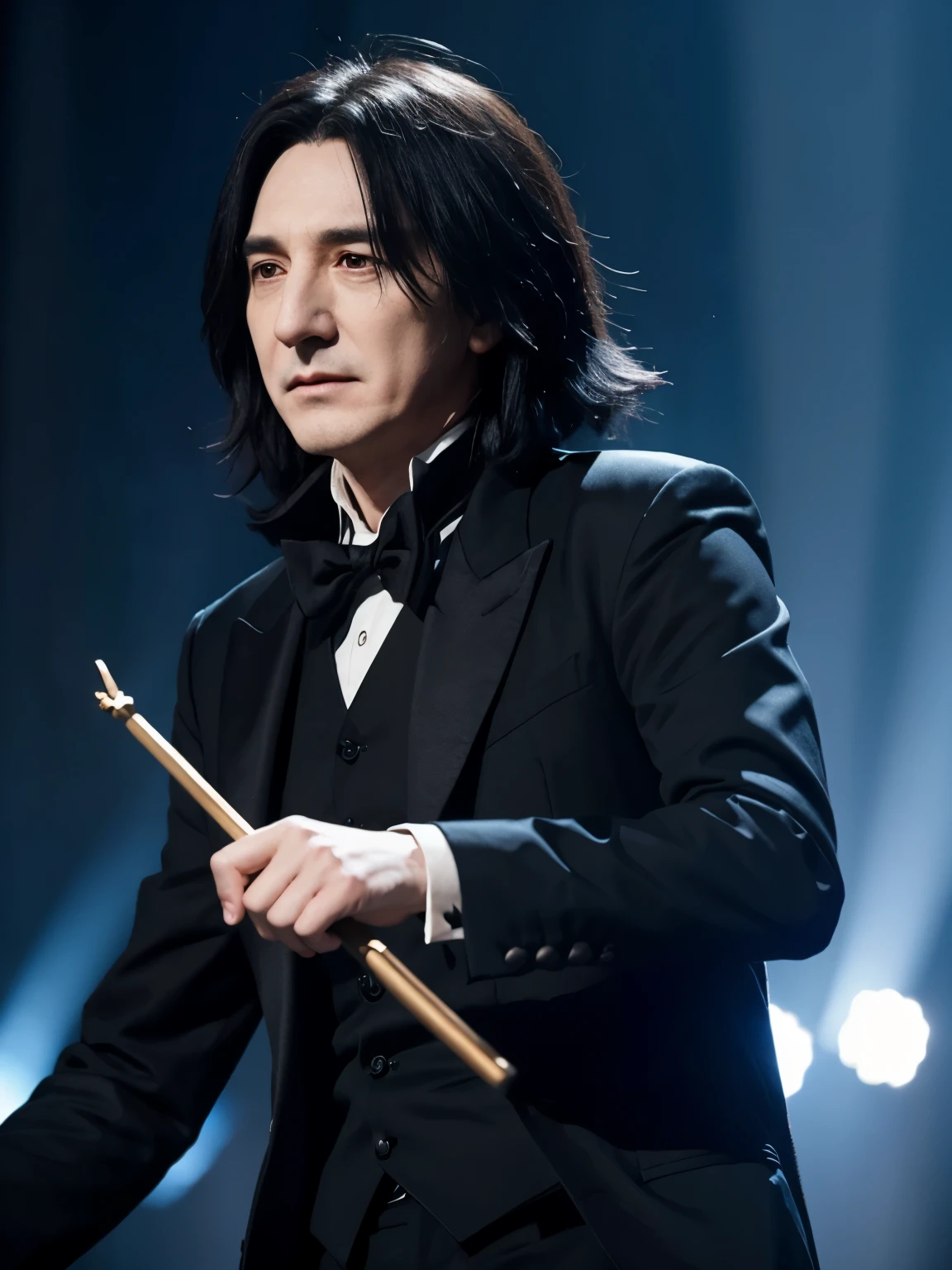 Severus Snape became a male idol,Dancing on stage,meticulous portrait