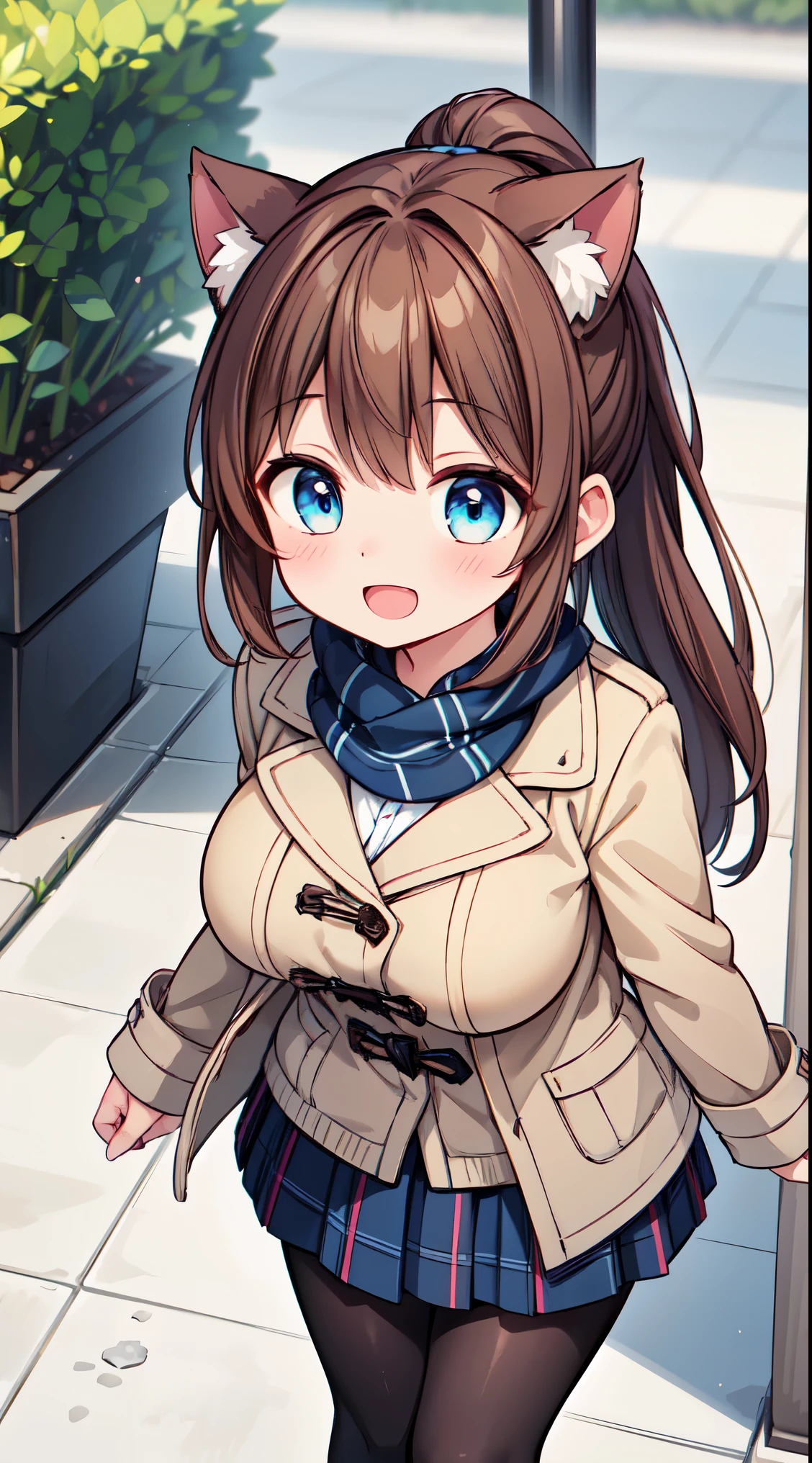 (super fine illustration:1.2),(masterpiece, 8k), (best quality, high quality:1.4), perfect anatomy, hyper detailed, ultra detailed,masterpiece background,beautiful detailed background, v8k wallpaper,perfect design,award-winning art,atmospheric,


BREAK, (Cute:1.5),(Chibi:0.6),(kawaii:1.5),(:0.5),BREAK,1 beautiful girl, (17 years old girl), Very detailed, colourfull, highest details, BREAK, (Huge breasts: 1. 2), Clear skin, Beautiful skin, Shy skin, 1 beautiful girl, (Brown hair:1.75), (Cat ears, Ponytail, medium-Long hair: 1. 2), (Light blue eyes, long eyelashes, Double eyelids: 1. 2),Solo,gleaming skin, Clear skin, Beautiful skin,(best quality face),(Top quality glowing eyes),(The best smile,:D:1.45), nose blush, sleepy, grin, open mouth, skin,Clear skin, Beautiful skin,( A smile:1.5), BREAK

squatting, hands in pocket, close-up thighs, (huge breasts:1.1),

BREAK school uniform, (white collared shirt:1), long sleeves, red neck ribbon, beige cardigan, (navy duffel coat:1.2), (unbuttoned coat:1.2), (red plaid pattern scarf:1.1)
BREAK (blue checked skirt:1.1), black pantyhose,
BREAK outdoors, winter park, snow,

BREAK,wakame,wakame,wakame,(from above,cowboy shot:1.5) , hanging breasts, nose blush, heavy breathing, steam, ((:o):1.2)

BREAK,(Blurry background:1.3),(absurderes, hight resolution, Super Detail Art),cel shading,Clear Color, Lonely optical effect, Beautiful pictures, Bright glow, mystic atmosphere,(Close-up of girl:0.8), Mystical light particle effect,manga influence, clean line drawings