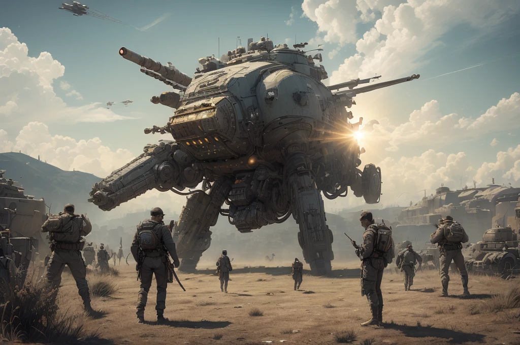 Ultra realistic 16K CG, masterpiece, Best Composition, Photo quality, work of art, Against the backdrop of the impregnable citadel of the empire, in the background are tall battle towers with huge heavy cannons, Detailed Imperial Star Super Dreadnought , side view, high detail, Lots of elements, flying transports, flying cargo ships, cranes, Manipulators. Sun rays, on the sides there are many detailed artillery batteries, The Distant Future, Undressed girl, naked slave, there are cyborgs and spider robots around her, The girl is tied up, Hands behind your back, Shibari, hands tied, Legs tied, pain, fear, a coastal fort is shelling a ship, tight rope bondage, in the hands of a super powerful sniper gun, optical sight and a knife mounted on the barrel, The huge army of the Soviet Union is advancing , hundreds of pieces of equipment, general battle, армия Lots of elements
