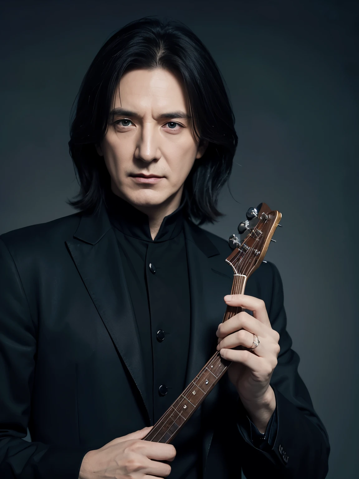 Severus Snape became a male idol,singing on stage,meticulous portrait