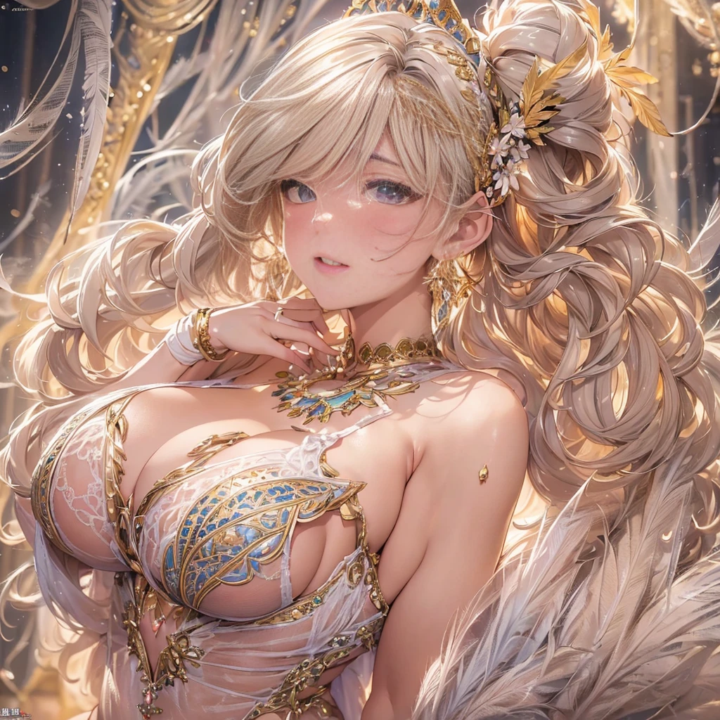 (超High resolution,realistic,最high quality,realistic),(8K,RAWphotograph,最high quality,masterplece),real person,photograph,mature woman、sensual curves、huge breasts、thighs、bubble、お尻のmasterpiece, 最high quality, Super detailed, full body shot, mature woman, beautiful mature woman, nightgown and underwear, enchanting smile, thick lips, Chubby lips, blush, looking at the viewer, provocative expression, beautiful髪型, cleavage, Plump、curvy hips、attractive face、sexy lingerie、an inviting gaze、Expression of emotions、Lewd underwear、(((erotic see-through lingerie set)))、Standing position、gorgeous accessories 、big breastsの女性, bare shoulders, golden hair, colored feather, metal ornaments, colored flowers, particle, light, (masterpiece, 最high quality, 最high quality, official art, beautiful and aesthetic:1.2), (1 girl:1.3), very detailed,(fractal art:1.1),(colorful:1.1)、(flowers:1.3),most detailed,(zentangle:1.2), (dynamic pose), (abstract background:1.3), (shiny skin), (lots of colors :1.4), ,(earrings:1.4), (feather:1.4),masterpiece, 最high quality, Super detailed, 30~40 years, full body shot, beautiful 、various hairstyles,gold headband,plump breasts,beautiful butt,greek clothing,Tulle covers the breasts,perfectly proportioned, detailed clothing details,marble,god statue,cinematic lighting, film grain, Fuji color, 8K, masterpiece, Super detailed, high detail, high quality, High resolution, (((erotic see-through lingerie set)))、gorgeous accessories、raise your butt, from below, (((NSFW:1.2)))、exposed chest、Openwork decoration,(((see through dress)))、(((anatomically correct body))) , 最high quality, Super detailed, (((Lewd underwear)))、raise your butt, from below, (NSFW: 1.4)、exposed chest、(((Healing face)))、Openwork decoration,(((R-18)))、Hakari、thighs, big breasts, Are standing, cowboy shot, blush, 1 girl, (masterpiece:1.3), (High resolution), (8K), (very detailed), perfect face, Nice eyes and face, (((最high quality))), (Super detailed), detailed face and eyes, (alone), High resolution、beautiful目,(((sexy pose)))、(((big breasts)))、((beautiful eyes))、luxury、(((超High resolution)))、(((detailed description)))、(((chubby body shape)))、(((Body parts that match the anatomy)))、beautiful長いまつ毛、Balanced body shape、2Book Arm、2 legs、Legs and arms of just the right size、Fishnet tights、glamorous、Clear white and black eyes、鬠红、lipstick、glitter