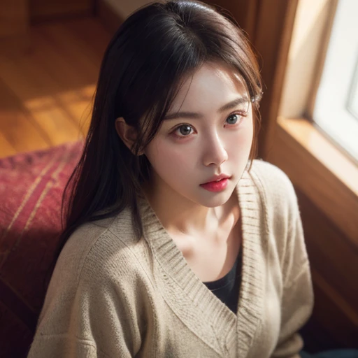 look down on with disdain, masterpiece, best quality, 1 girl, ultra quality, high quality, realistic, photo realistic, RAW photo, hyper detailed, intricate detailed,