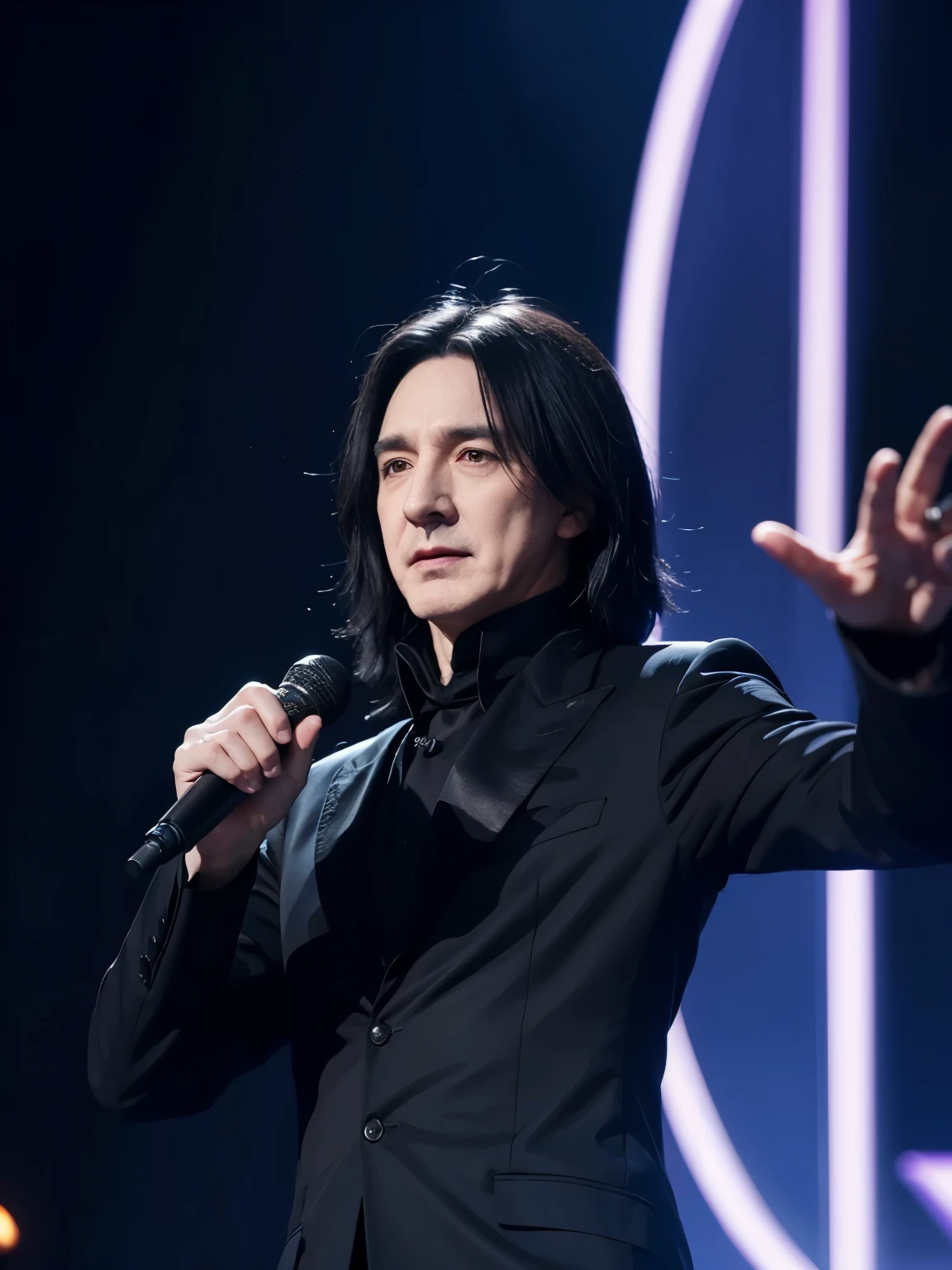 Severus Snape became a male idol,Sing and dance on stage,meticulous portrait