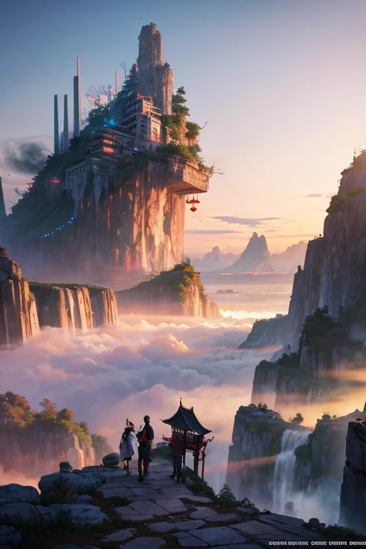 city View，there are many buildings，Smoke comes out of it, attack on titan scenery, 高清动漫city View, Xin Haicheng's style, Xin Haicheng. —h 2160, Xinhai sincerely, Rio de Janeiro in animation, Xin Haicheng工作室, Anime Landscape Concept Art, By Xin Haicheng