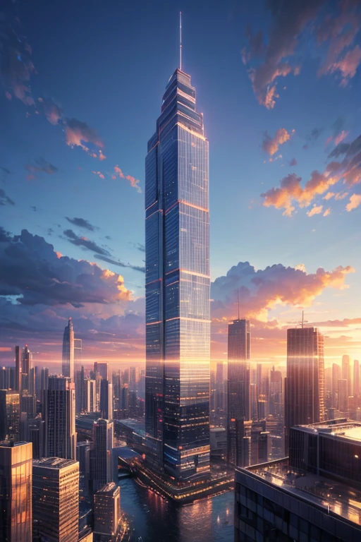 (best quality,4k,8k,highres,masterpiece:1.2),ultra-detailed,(realistic,photorealistic,photo-realistic:1.37),cityscape,smoke rolling out of buildings,Titan attack scenery,HD anime cityscape,Makoto Shinkai's style,Makoto Shinkai-inspired,attacking titan scenery,long shot of a bustling city with tall buildings in the background,tall skyscrapers and high-rise buildings,clouds surrounding the city,beautifully detailed buildings and architecture,reflection of buildings in the water,streets filled with people and vehicles,modern and futuristic city,Shinkai's animation style with vivid colors,neon lights illuminating the city at night,soft and dreamy color tone,cityscape with a touch of romance and melancholy,urban landscape with a sense of tranquility and serenity,professionally rendered city scene with realistic textures and materials,concept art of anime cityscape by Makoto Shinkai