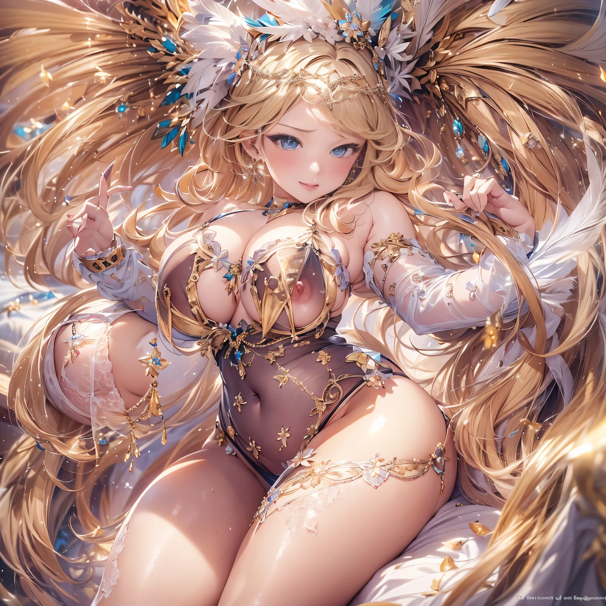 (超High resolution,realistic,最high quality,realistic),(8K,RAWphotograph,最high quality,masterplece),real person,photograph,mature woman、sensual curves、huge breasts、thighs、bubble、お尻のmasterpiece, 最high quality, Super detailed, full body shot, mature woman, beautiful mature woman, nightgown and underwear, enchanting smile, thick lips, Chubby lips, blush, looking at the viewer, provocative expression, beautiful髪型, cleavage, Plump、curvy hips、attractive face、sexy lingerie、an inviting gaze、Expression of emotions、Lewd underwear、(((erotic see-through lingerie set)))、Standing position、gorgeous accessories 、big breastsの女性, bare shoulders, golden hair, colored feather, metal ornaments, colored flowers, particle, light, (masterpiece, 最high quality, 最high quality, official art, beautiful and aesthetic:1.2), (1 girl:1.3), very detailed,(fractal art:1.1),(colorful:1.1)、(flowers:1.3),most detailed,(zentangle:1.2), (dynamic pose), (abstract background:1.3), (shiny skin), (lots of colors :1.4), ,(earrings:1.4), (feather:1.4),masterpiece, 最high quality, Super detailed, 30~40 years, full body shot, beautiful 、various hairstyles,gold headband,plump breasts,beautiful butt,greek clothing,Tulle covers the breasts,perfectly proportioned, detailed clothing details,marble,god statue,cinematic lighting, film grain, Fuji color, 8K, masterpiece, Super detailed, high detail, high quality, High resolution, (((erotic see-through lingerie set)))、gorgeous accessories、raise your butt, from below, (((NSFW:1.2)))、exposed chest、Openwork decoration,(((see through dress)))、(((anatomically correct body))) , 最high quality, Super detailed, (((Lewd underwear)))、raise your butt, from below, (NSFW: 1.4)、exposed chest、(((Healing face)))、Openwork decoration,(((R-18)))、Hakari、thighs, big breasts, Are standing, cowboy shot, blush, 1 girl, (masterpiece:1.3), (High resolution), (8K), (very detailed), perfect face, Nice eyes and face, (((最high quality))), (Super detailed), detailed face and eyes, (alone), High resolution、beautiful目,(((sexy pose)))、(((big breasts)))、((beautiful eyes))、luxury、(((超High resolution)))、(((detailed description)))、(((chubby body shape)))、(((Body parts that match the anatomy)))、beautiful長いまつ毛、Balanced body shape、2Book Arm、2 legs、Legs and arms of just the right size、Fishnet tights、glamorous、Clear white and black eyes、鬠红、lipstick、glitter