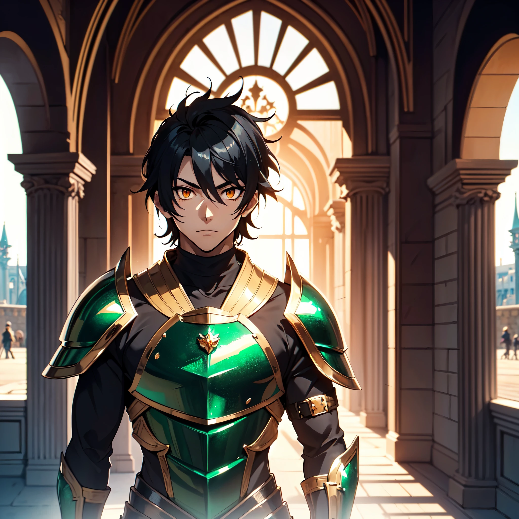128K Ultra High Definition,
128K Ultra High Quality,
128K Ultra High Resolution,
Best Definition,
Best Quality,
Best Resolution,
Perfectly Detailed,
Perfectly Designed,
Extremely Detailed,
Extremely Designed,
Hyper Detailed,
Hyper Definition,
Hyper Quality,
Hyper Resolution,
Masterpiece,
(((Anime))),
Body Shot,
(((Boy))),
Handsome,
Muscular Body,
(((Black Mid Hair))),
(((Orange Eyes))),
(((Hyper Detailed & Perfectly Designed With Ultra High Quality Emerald Warlord Armor))),
(((Inside Of Medieval Royal Palace Background Scenery))),